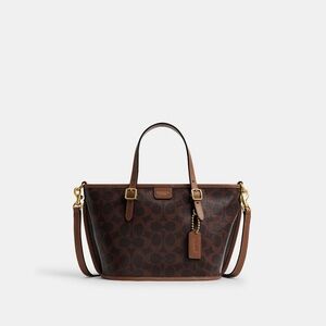 Coach Taxi Tote Bag 21 In Signature Canvas